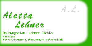 aletta lehner business card